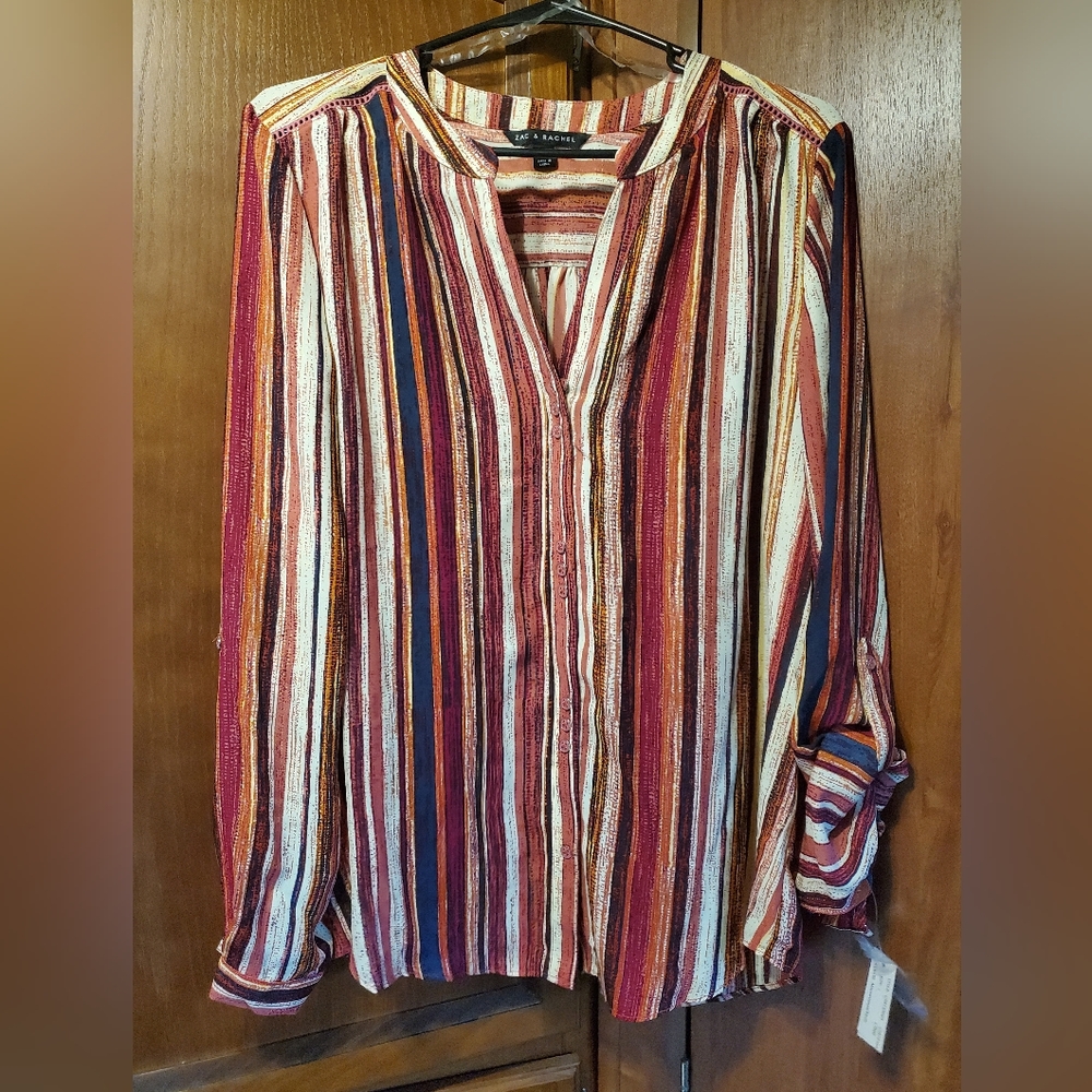 NWT - Zac & Rachel striped blouse - LARGE